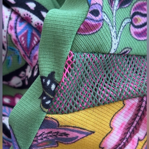 ANAC by Kimi Paisley Mesh Top Large Floral Tie Sleeve - Picture 7 of 10